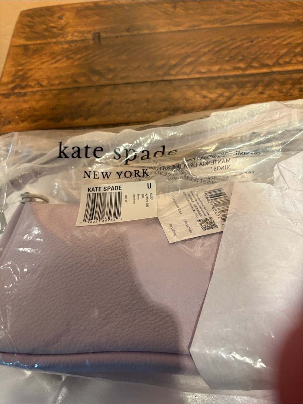 kate spade NWT Kayla Light Lilac Pebbled Leather Clutch or Crossbody MSRP $189 - Picture 11 of 11